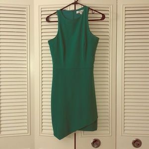 Green asymmetrical dress